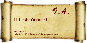Illich Arnold névjegykártya