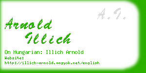 arnold illich business card